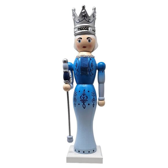 Princess Blue Gown Silver Crown 14" Christmas Nutcracker - Picture 5 of 5